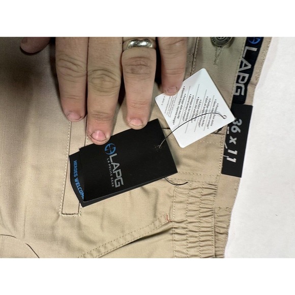 LAPG La Police Gear Men Size 36/11 Operator Tactical Shorts Cargo Brown Rip Stop - Picture 3 of 6